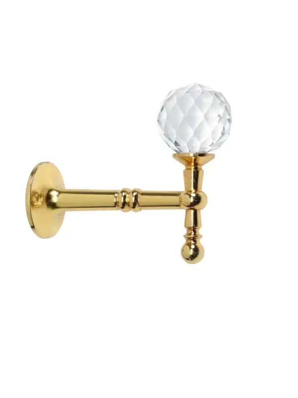 Крючок - держатель для штор на стену CAPPIO KS043, металлический, цвет золото, 2 шт Крючок - держатель для штор на стену CAPPIO KS043, металлический, цвет золото, 2 шт