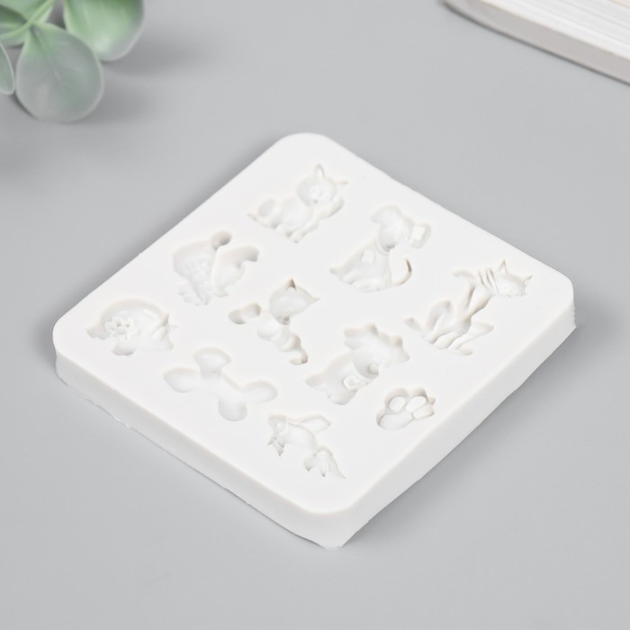 Молд силикон Молд силикон "Животный мир" 10 предметов 1х8х8 см