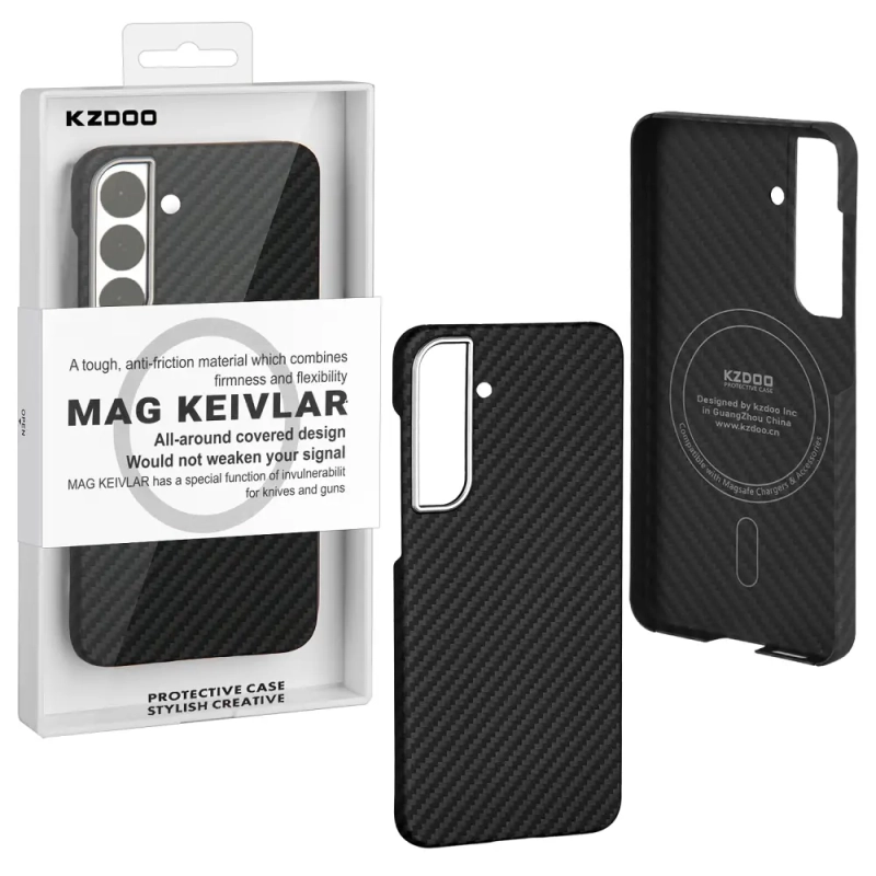 Чехол SAM S24 Kevlar MagSafe Black K-DOO