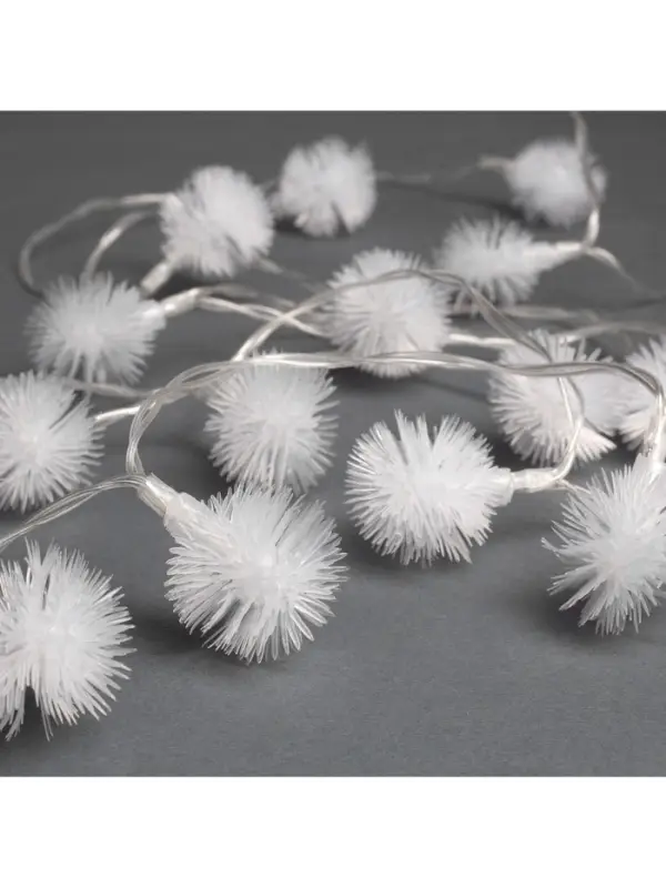 Гирлянда &laquo;Нить&raquo; 3 м с насадками &laquo;Ёжики&raquo;, IP20, прозрачная нить, 20 LED, свечение мульти (RG/RB), мигание, USB