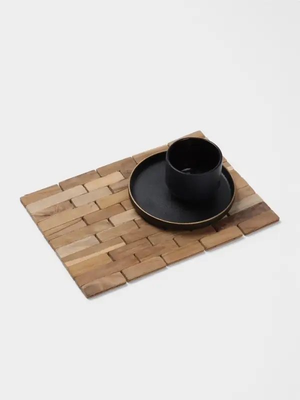 Коврик из тикового дерева, 30&times;20&times;0.7 см