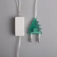 Гирлянда &laquo;Нить&raquo; 5 м с насадками &laquo;Сосульки тающие&raquo;, IP20, прозрачная нить, 20 LED, свечение мульти (RG/RB), мигание, 220 В