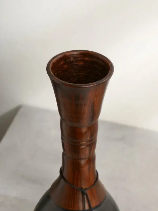 Ваза для цветов этническая Керамика ручной работы «Лунжил», h=40 см, 1 сорт, Иран, коричневая Ваза для цветов этническая Керамика ручной работы «Лунжил», h=40 см, 1 сорт, Иран, коричневая