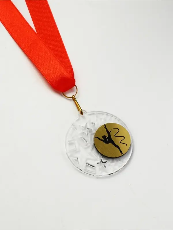 Медаль тематическая "Гимнастика" пластик на ленте