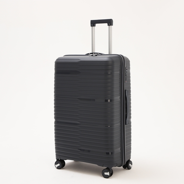 Чемодан большой 100 л (L), отдел на молнии, кодовый замок, 4 колеса, цвет тёмно-серый Чемодан большой 100 л (L), отдел на молнии, кодовый замок, 4 колеса, цвет тёмно-серый