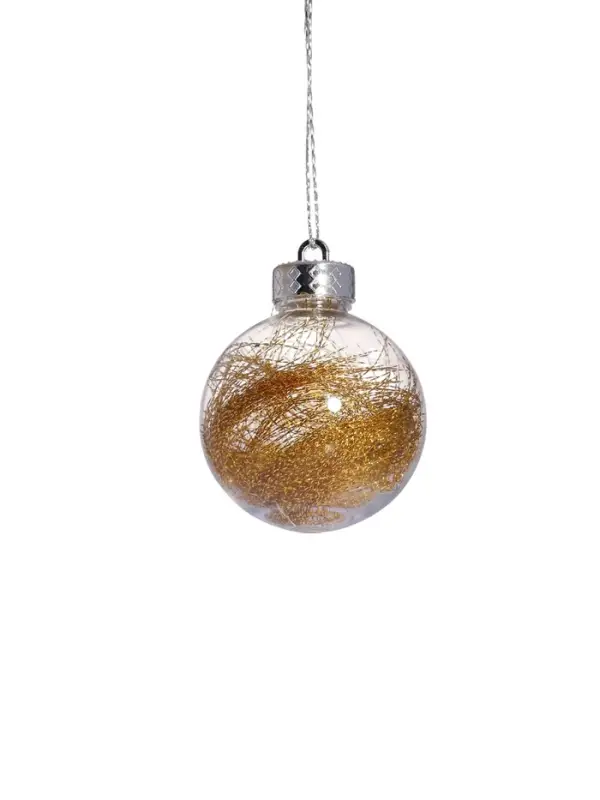 Ёлочные игрушки &laquo;Дончо&raquo;, шары новогодние, d=6 см, набор 6 шт., золото прозрачный