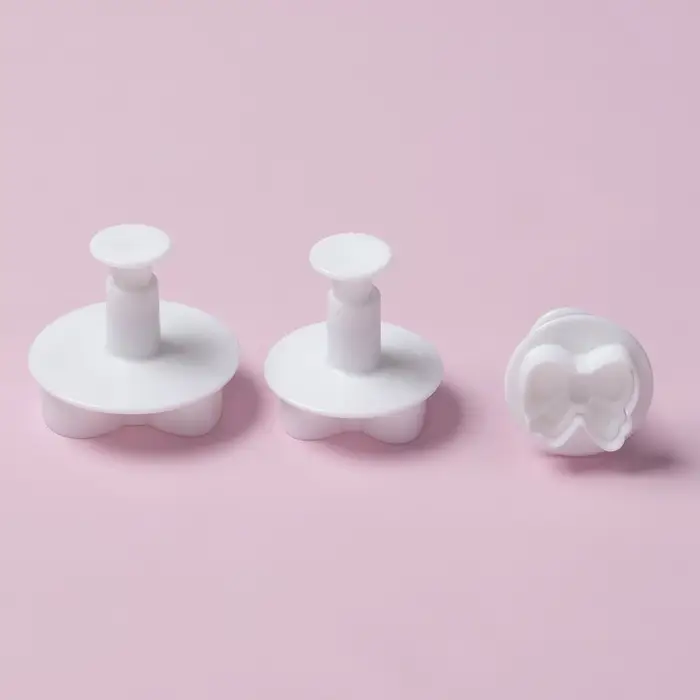 Плунжеры кондитерские Доляна &laquo;Бантик&raquo;, набор 3 шт., пластик, МИКС