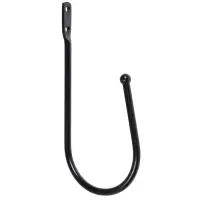 Крючок для штор ТУНДРА KS011, однорожковый, цвет черный, 2 шт Крючок для штор ТУНДРА KS011, однорожковый, цвет черный, 2 шт