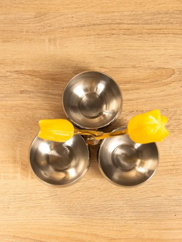 Менажница "Тюльпаны" 17х17х28 см, нержавеющая сталь