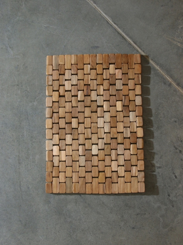 Коврик из тикового дерева, 40х30х0,7 см