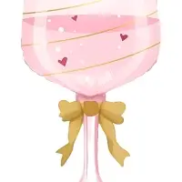 Воздушный шар фольгированный 35" &laquo;Бокал розовый&raquo;, фигура