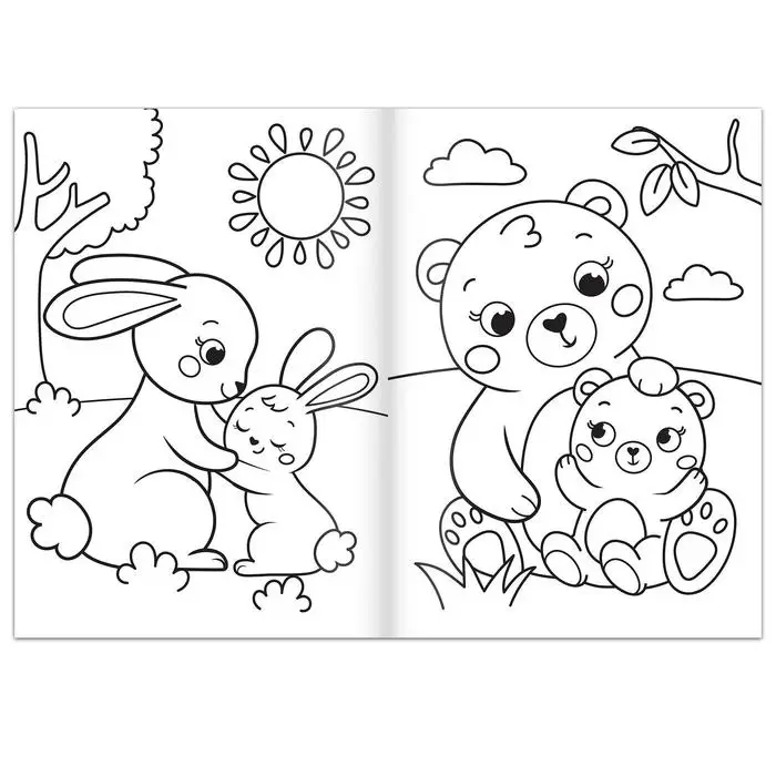 Раскраска «Кто чей малыш?», 16 стр., формат А4