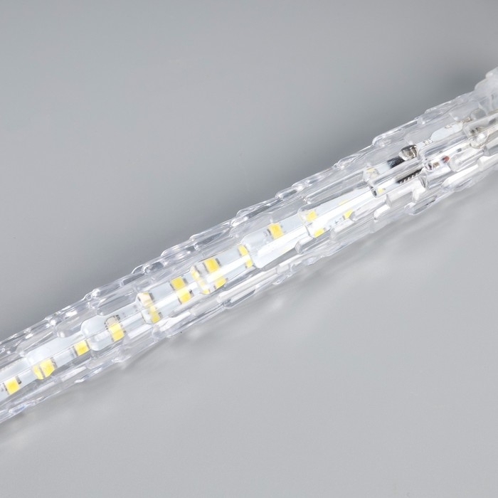 Гирлянда «Сосульки» 2.1 × 0.3 м, IP65, прозрачная нить, 216 LED, свечение белое с эффектом стекания, 24 В