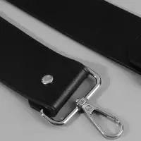 Ручка для сумки, с карабинами, 100 &plusmn; 1 см &times; 4 см, цвет чёрный