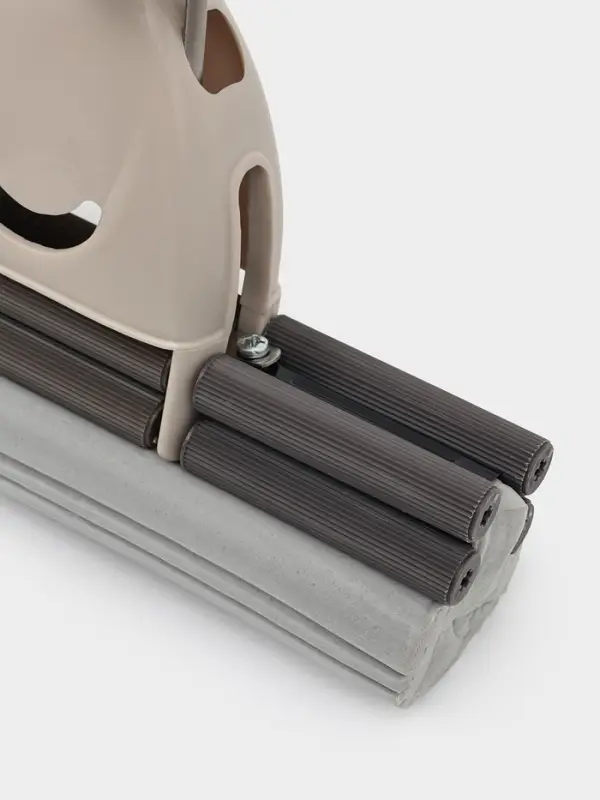 Швабра для мытья пола PVA с двойным роликовым отжимом Доляна, стальной телескоп черенок 28&times;6&times;106(130) см