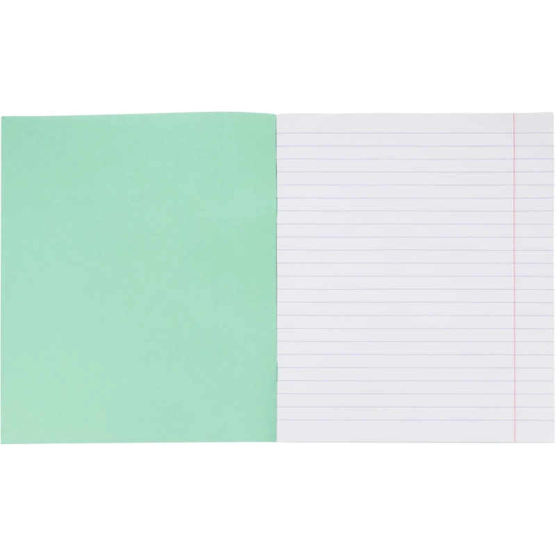 Тетрадь в зеленом офсете 18л.,  линия, штука, внутр.блок 100% белизна