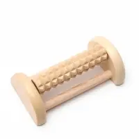 Массажёр для ног с шипами, деревянный, роликовый, 1 ряд, 14.5&times;7.8&times;4.5 см