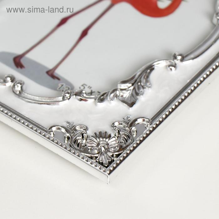 Фоторамка пластик под металл 13х18 см Фоторамка пластик под металл 13х18 см "Старинная рама" серебро с белым 20,7х15,2 см