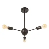 Люстра &laquo;Кон&raquo; 3&times;40 Вт Е27 черный 50&times;50&times;43 см