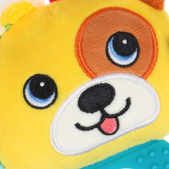 Погремушка мягкая с прорезывателем  Погремушка мягкая с прорезывателем "Собачка", Крошка Я