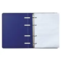 Тетрадь на кольцах Calligrata A5, 120 листов, в клетку, пластиковая обложка, блок офсет, синяя