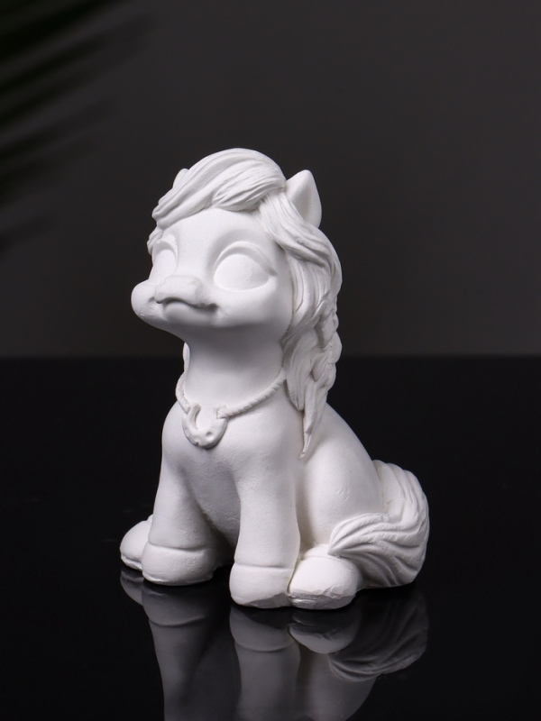 Статуэтка Статуэтка "Пони с подковой" 8х5х5 см, натуральный