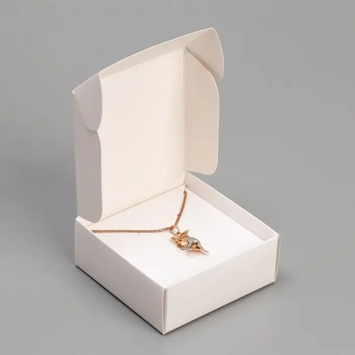 Коробка под бижутерию, упаковка, «Белая», 7.5 х 7.5 х 3 см