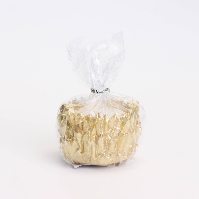 Свеча Свеча "Кристаллы" в подсвечнике из гипса,6х4см, золото