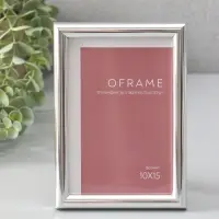 Фоторамка для фото 10х15 см "Oframe", пластик, серебро, (пластиковый экран)
