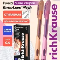 Ручка гелевая сo стираемыми чернилами ErichKrause ErgoLine Prima Cat, узел 0.5, синяя, МИКС