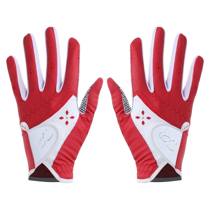 Перчатки для гольфа PGM, женские, пара, противоскользящие, микрофибра, размер 19 Перчатки для гольфа PGM, женские, пара, противоскользящие, микрофибра, размер 19