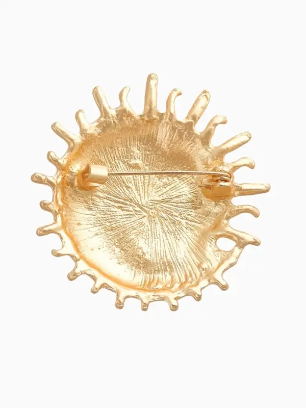 Брошь &laquo;День и Ночь&raquo;, цвет матовое золото