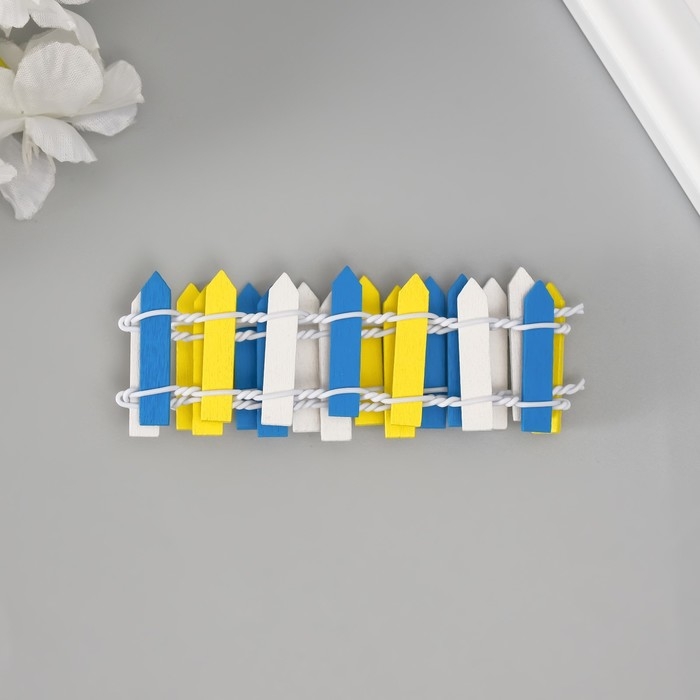 Декор для творчества дерево Декор для творчества дерево "Цветной заборчик" 3х24 см МИКС