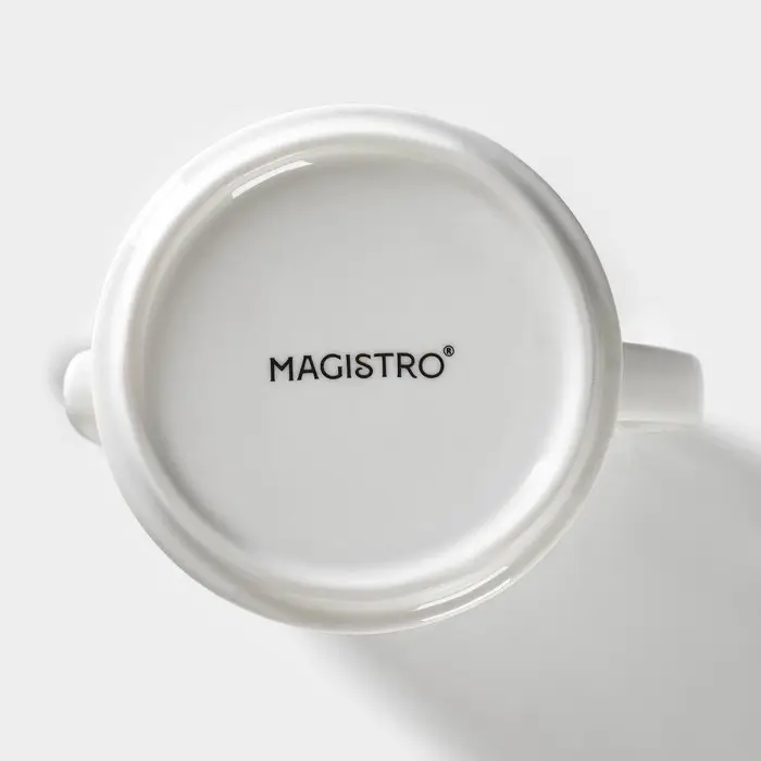 Молочник Magistro &laquo;Морской бриз&raquo;, 250 мл, фарфор, белый