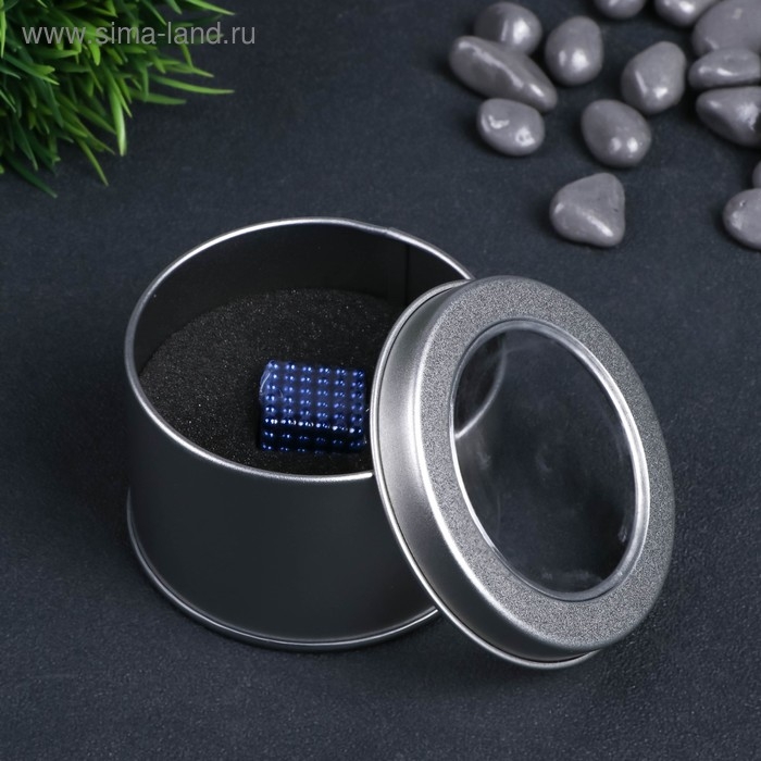 Антистресс магнит Антистресс магнит "Неокуб" 216 шариков d=0,3 см (синий)