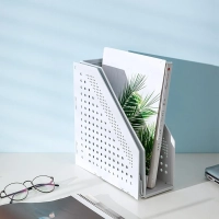 Лоток вертикальный Deli 78999Grey складной 2 отделения серый