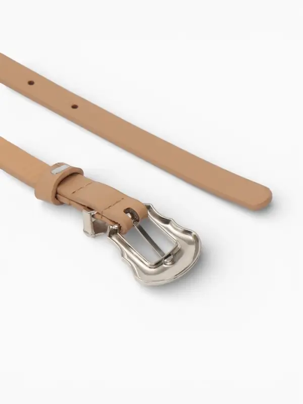 Ремень женский, 1.5&times;110 см, без винта, 1 прокол, бежевый