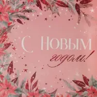 Коробка для кондитерских изделий с пластиковой крышкой «Зимние цветы», 21 х 21 х 3 см