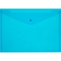 Папка-конверт на кнопке А4 КНК 150 синий прз. 10шт/уп