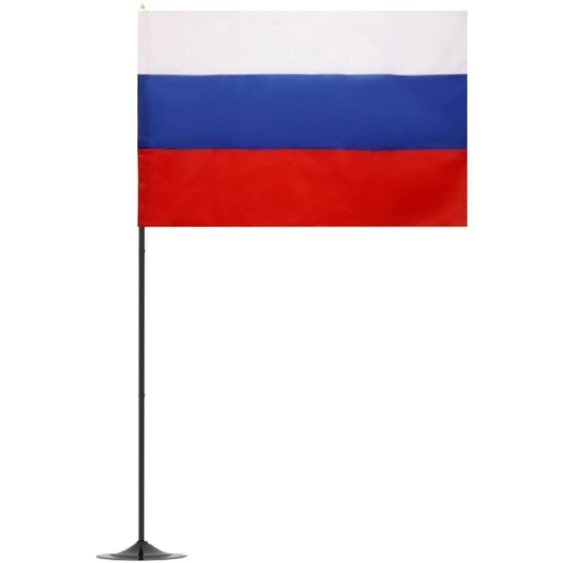 Флаг TI_напольный России , черный флагшток