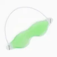 Маска для лица гидрогелевая, охлаждающая/согревающая, 18.5&times;5 см, зелёная