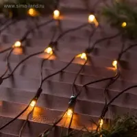 Гирлянда &laquo;Сеть&raquo; 2&times;1.5 м, IP44, УМС, тёмная нить, 192 LED, свечение тёплое белое, 220 В