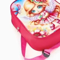 Рюкзак детский 20,5*9*24, отд на молнии. девочка ярко-розовый