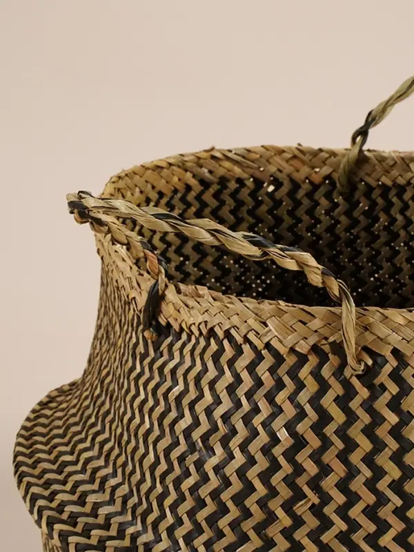 Корзина для белья плетеная круглая SL Home &laquo;Сорренто&raquo;, камыш, 35&times;45 см