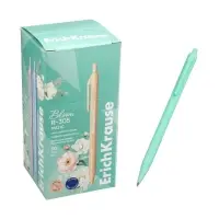 Ручка шариковая автоматическая ErichKrause R=305 Matic Pastel bloom, узел 0.7 мм, синяя, 4 В