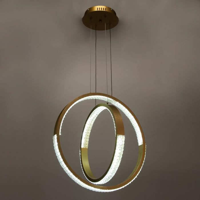 Люстра BayerLux с ПДУ 1544/2 LED 120Вт 3000-6000К диммер золото d.50см