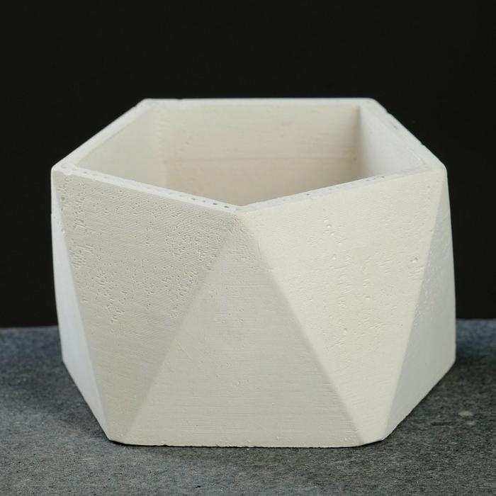 Кашпо Пятиугольник 9 х 6 см белое Кашпо Пятиугольник 9 х 6 см белое