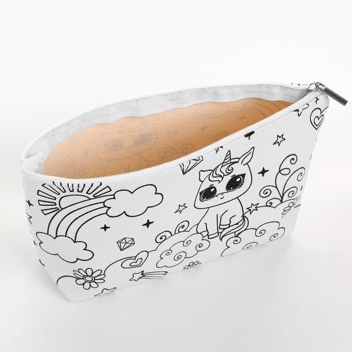 Косметичка-раскраска  Косметичка-раскраска "Милый единорог", 20 х 10 х 5 см