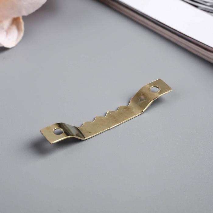 Зубчатая подвеска для картин, фоторамок металл (набор 40 шт) золото 4х0,5 см Зубчатая подвеска для картин, фоторамок металл (набор 40 шт) золото 4х0,5 см