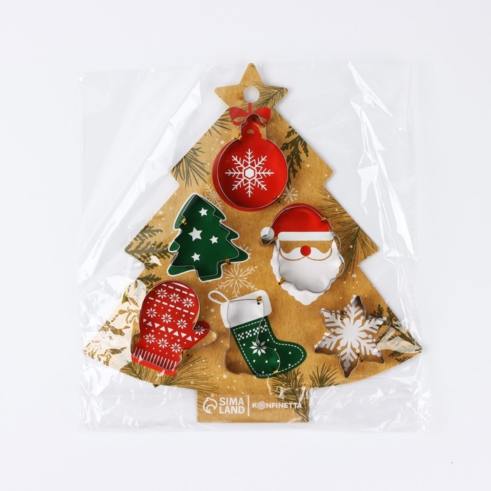 Новый год. Набор форм для печенья «Праздник», 6 шт Новый год. Набор форм для печенья «Праздник», 6 шт